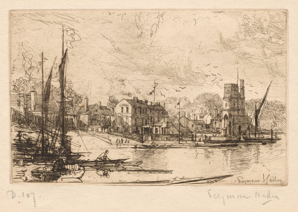 Harry Kellys, Putney, 1865-1866. od Francis Seymour Haden