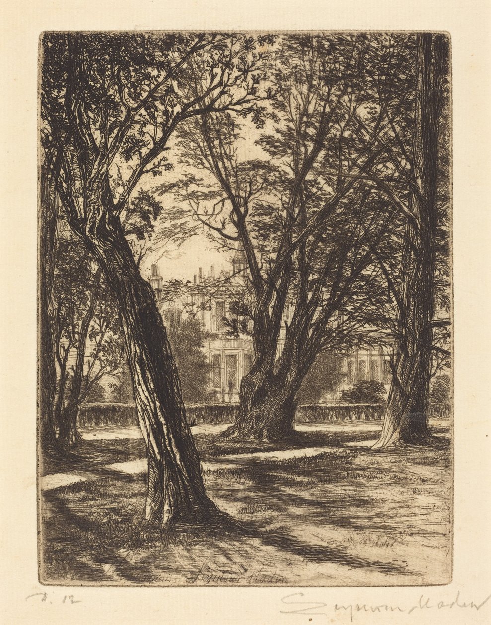 Kensington Gardens (malá deska) od Francis Seymour Haden