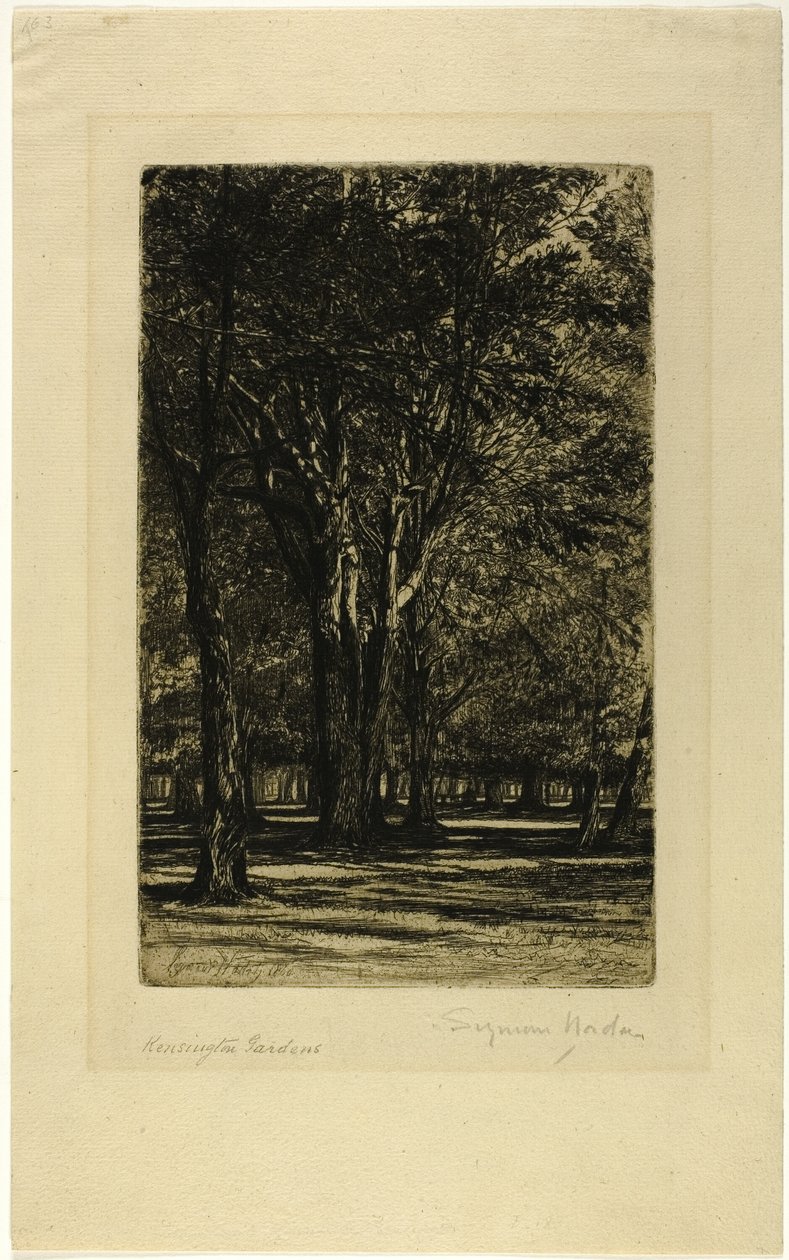 Kensington Gardens, č. II (velký talíř) od Francis Seymour Haden