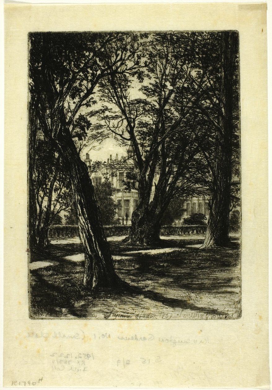 Kensington Gardens, č. I (malý talíř) od Francis Seymour Haden