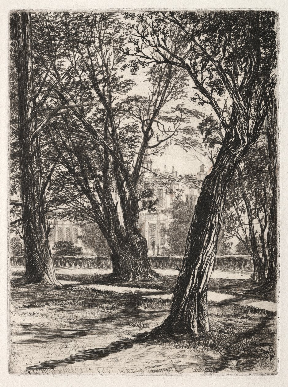 Kensington Gardens The Small Plate, 1859. od Francis Seymour Haden