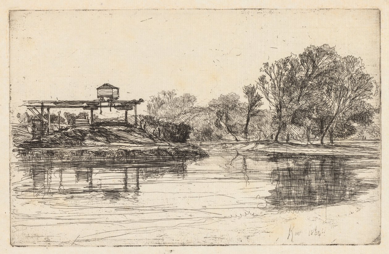 Kew, 1864. od Francis Seymour Haden
