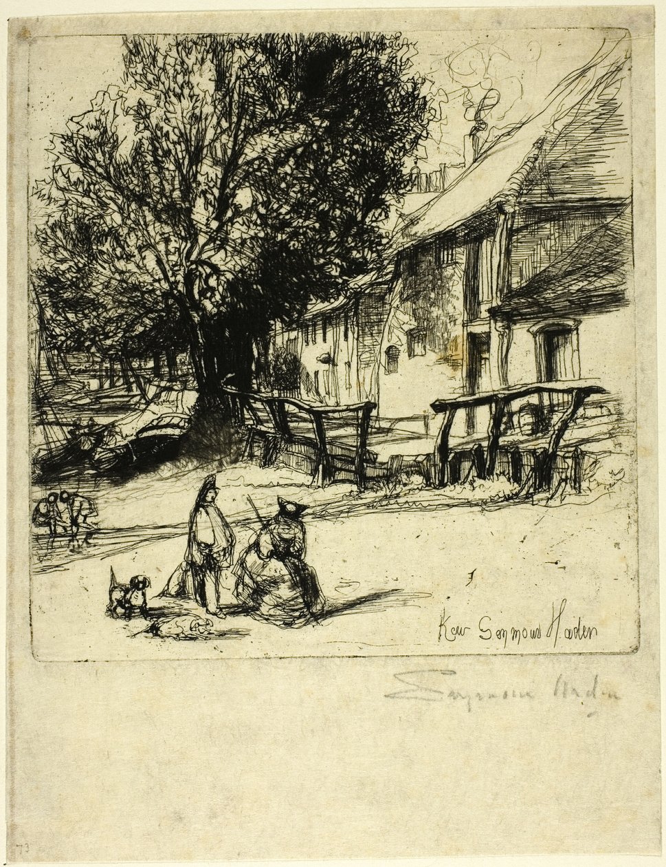 Strana Kew, Fragment od Francis Seymour Haden