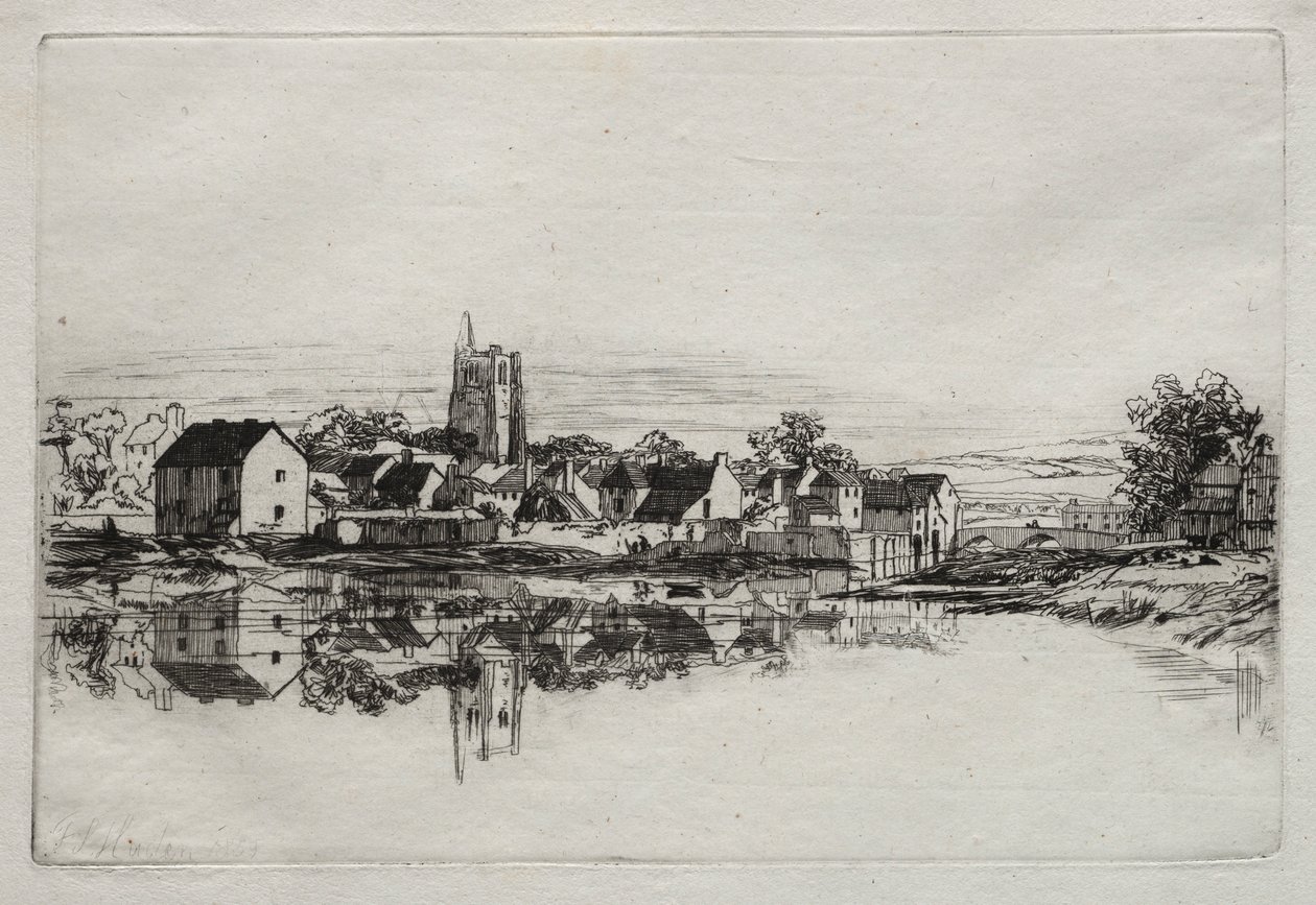 Kidwelly Town, 1859. od Francis Seymour Haden