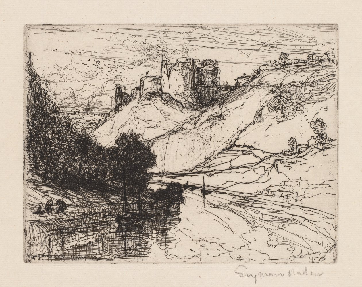 Hrad Kilgaren od Francis Seymour Haden