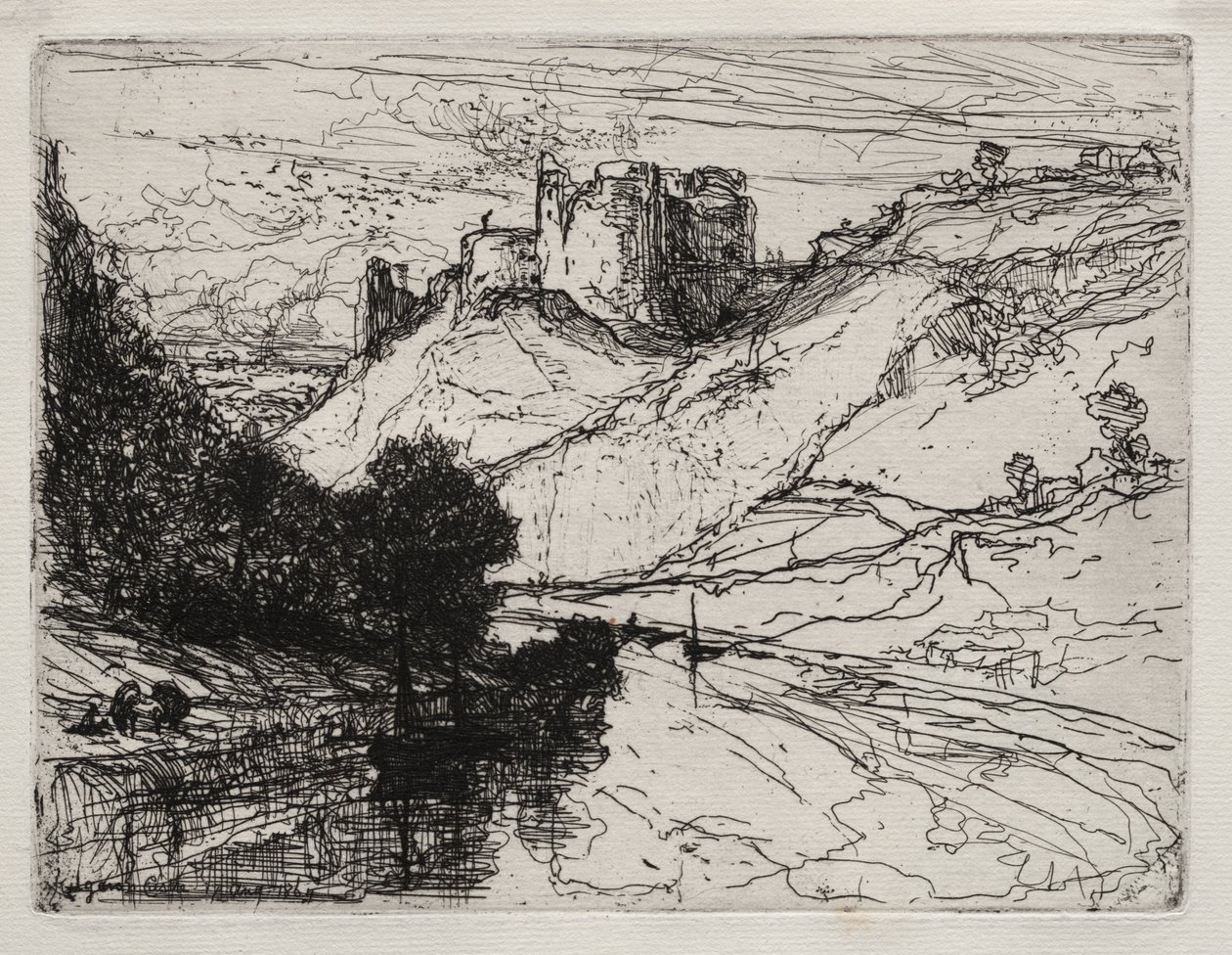 Hrad Kilgaren od Francis Seymour Haden