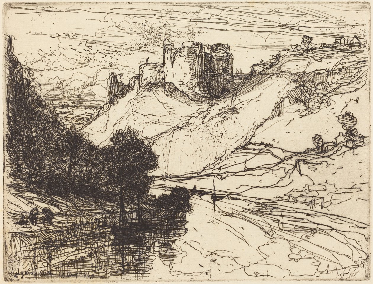 Hrad Kilgaren od Francis Seymour Haden