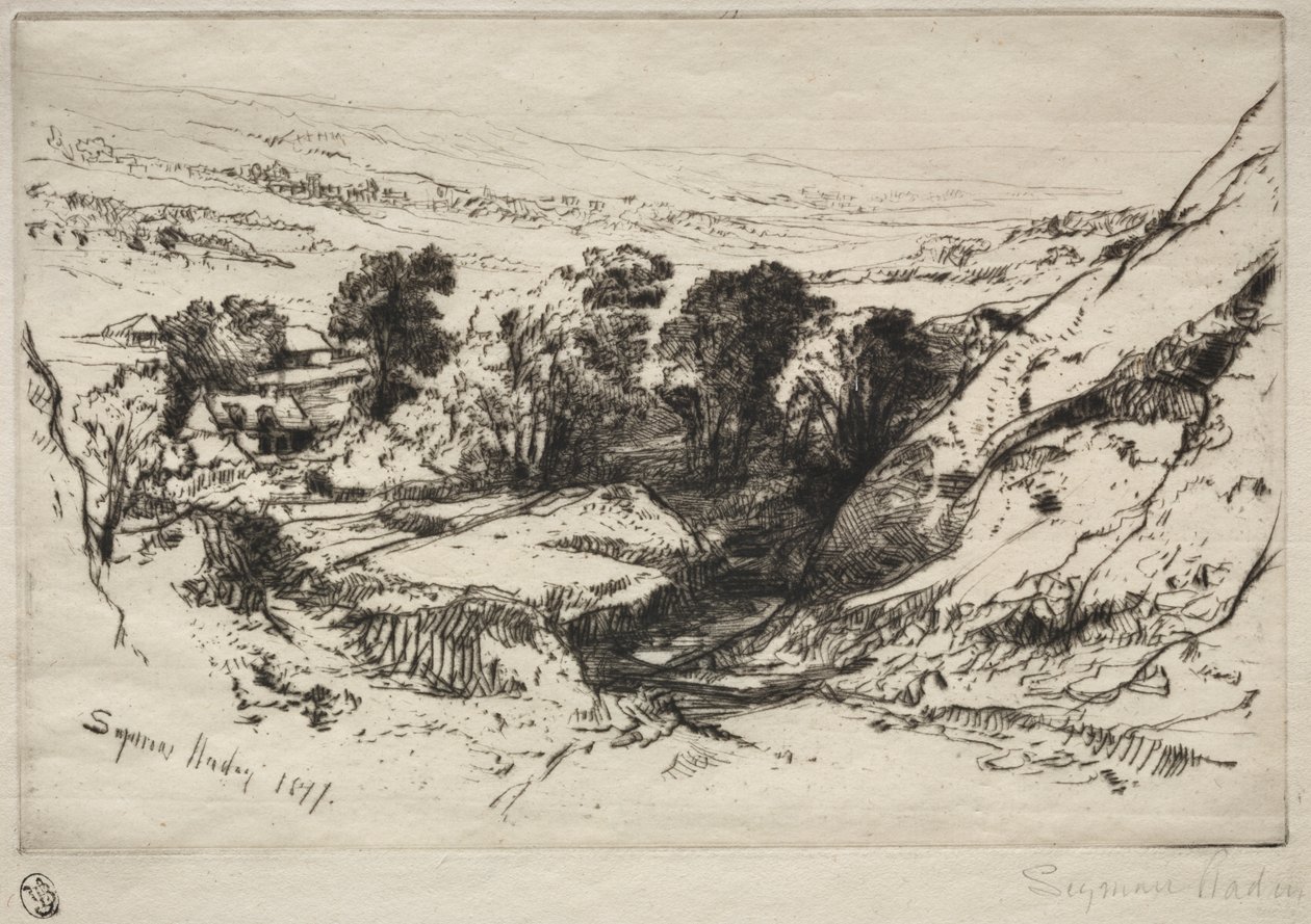 Devět Barrow Down od Francis Seymour Haden
