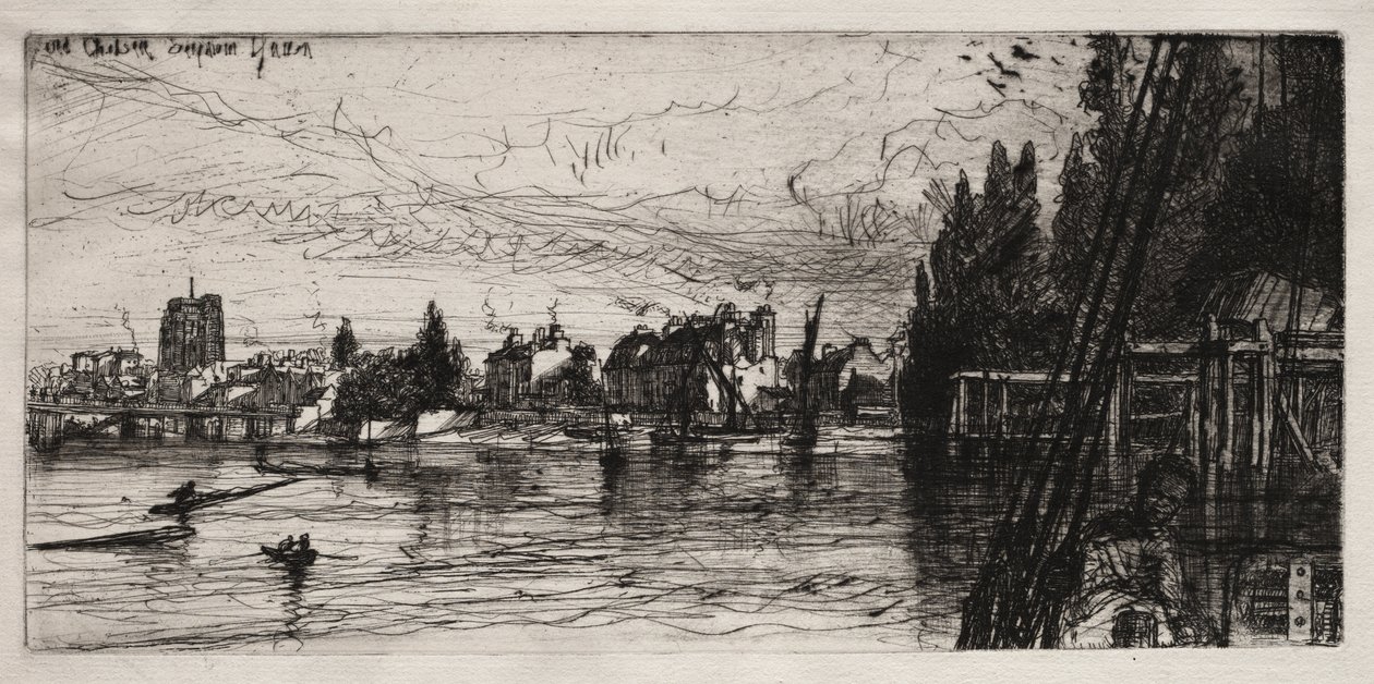 Starý kostel Chelsea od Francis Seymour Haden