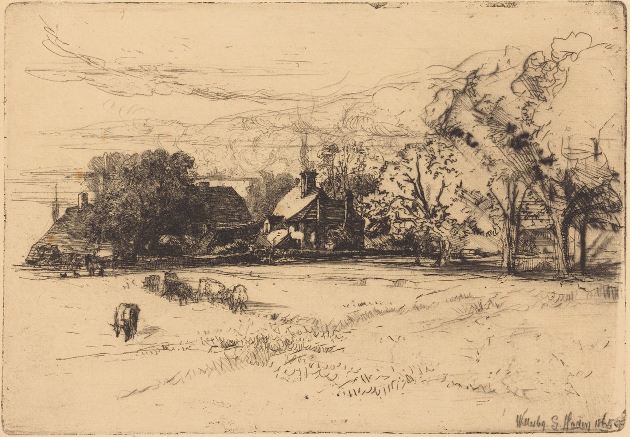 Starý dům Willesley od Francis Seymour Haden