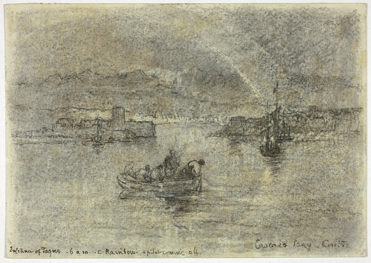 Duha nad zálivem Cascais, Sintra, Portugalsko od Francis Seymour Haden