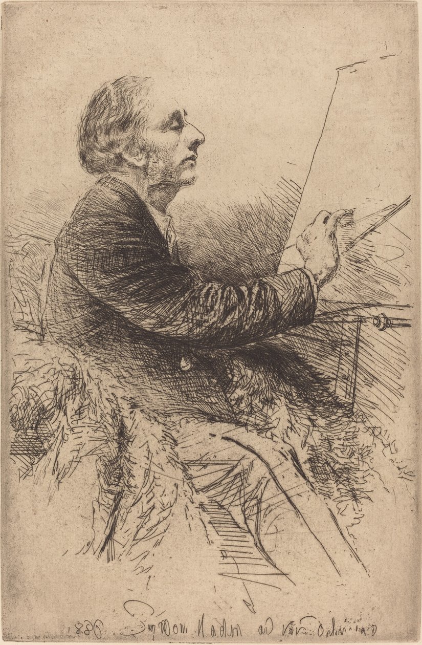 Autoportrét na stojanu od Francis Seymour Haden