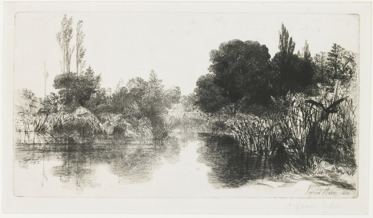 Shere Mill Pond (The Larger Plate), 1860 od Francis Seymour Haden