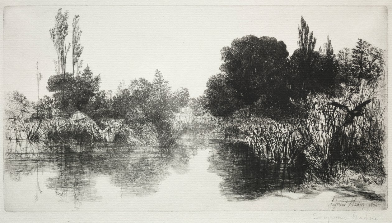 Shere Mill Pond, č. 11 The Large Plate, 1860 a později. od Francis Seymour Haden