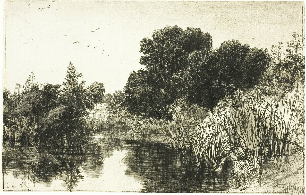 Shere Mill Pond, č. II (velká deska) od Francis Seymour Haden