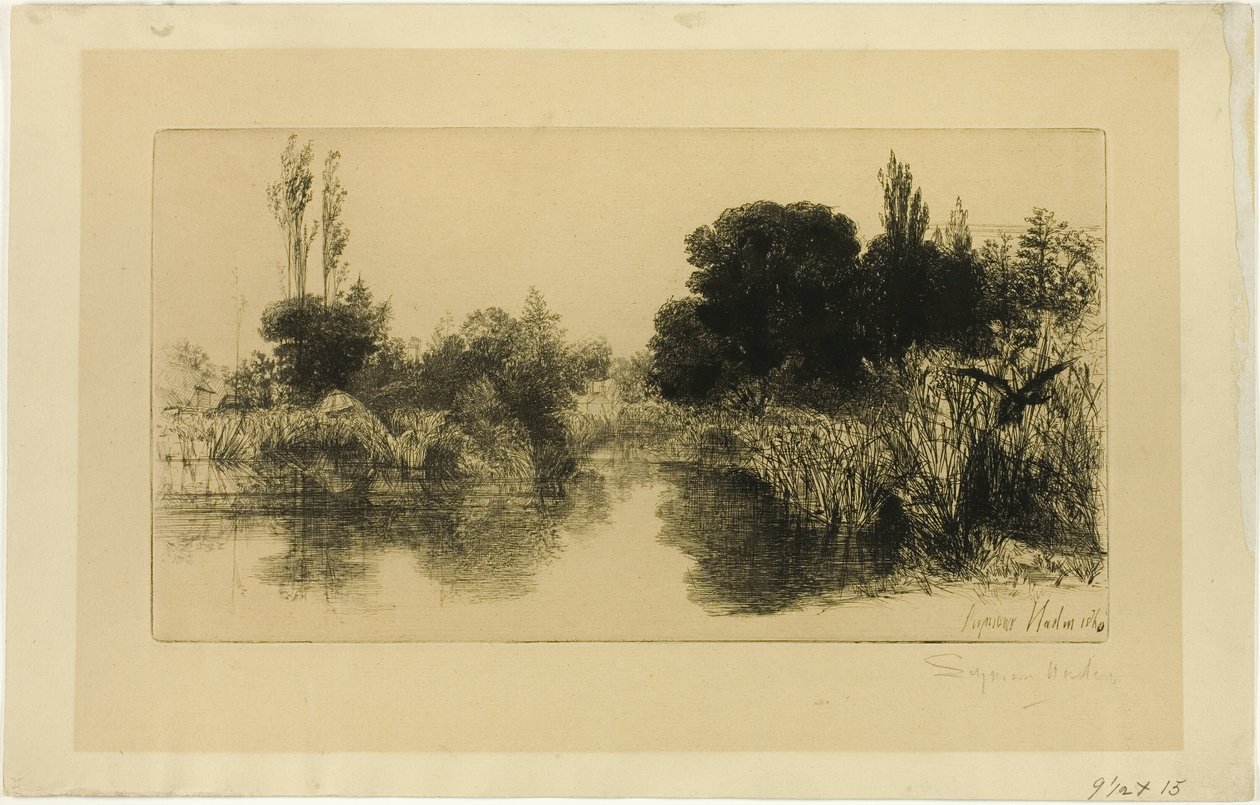 Shere Mill Pond, č. II (velká deska) od Francis Seymour Haden