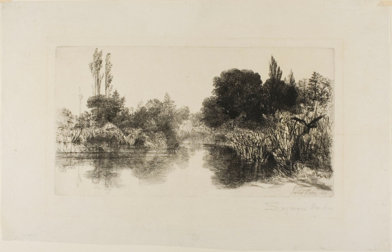 Shere Mill Pond, č. II (velká deska) od Francis Seymour Haden
