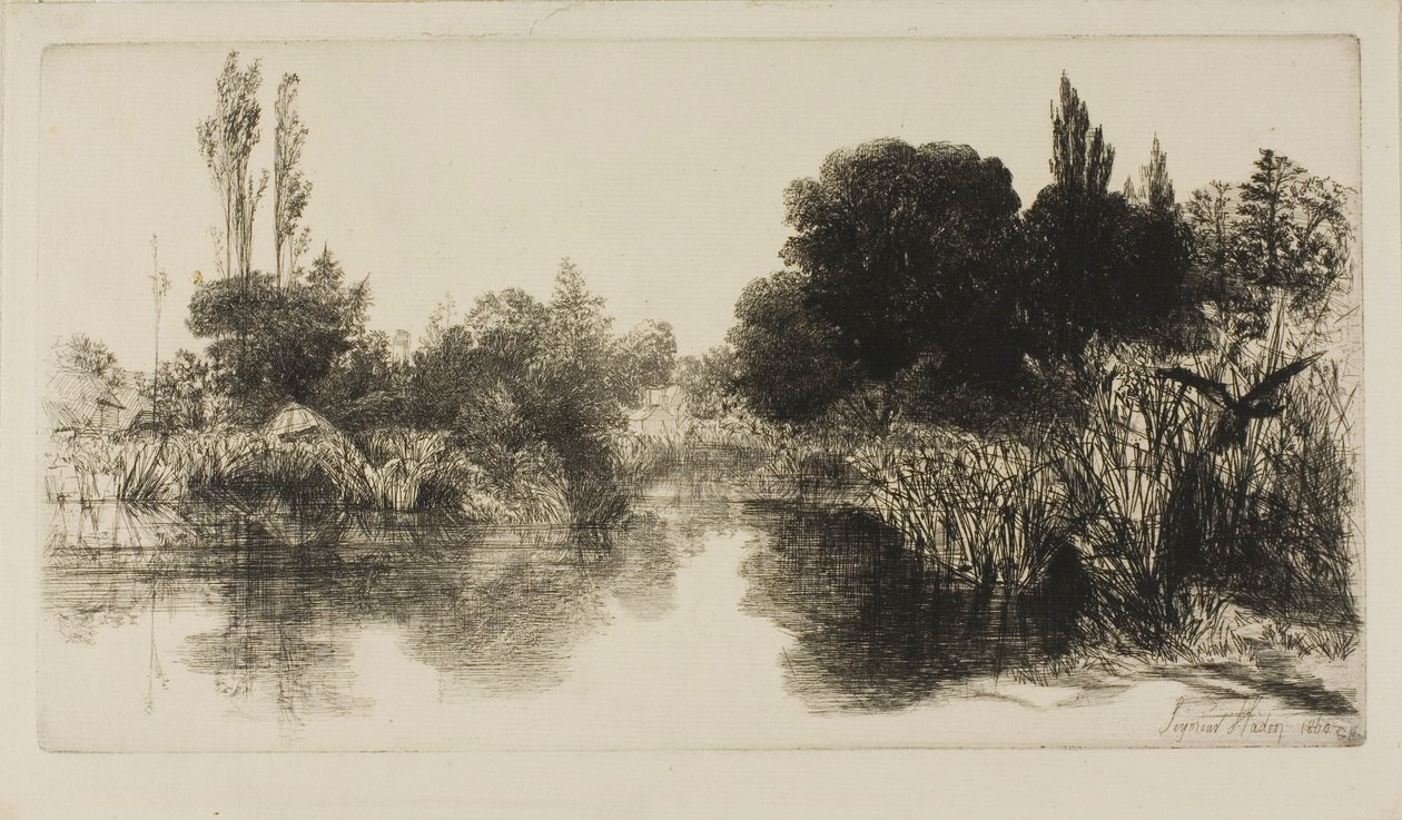 Shere Mill Pond, č. II (velká deska) od Francis Seymour Haden