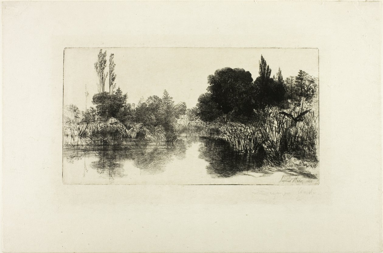 Shere Mill Pond, č. II (velká deska) od Francis Seymour Haden