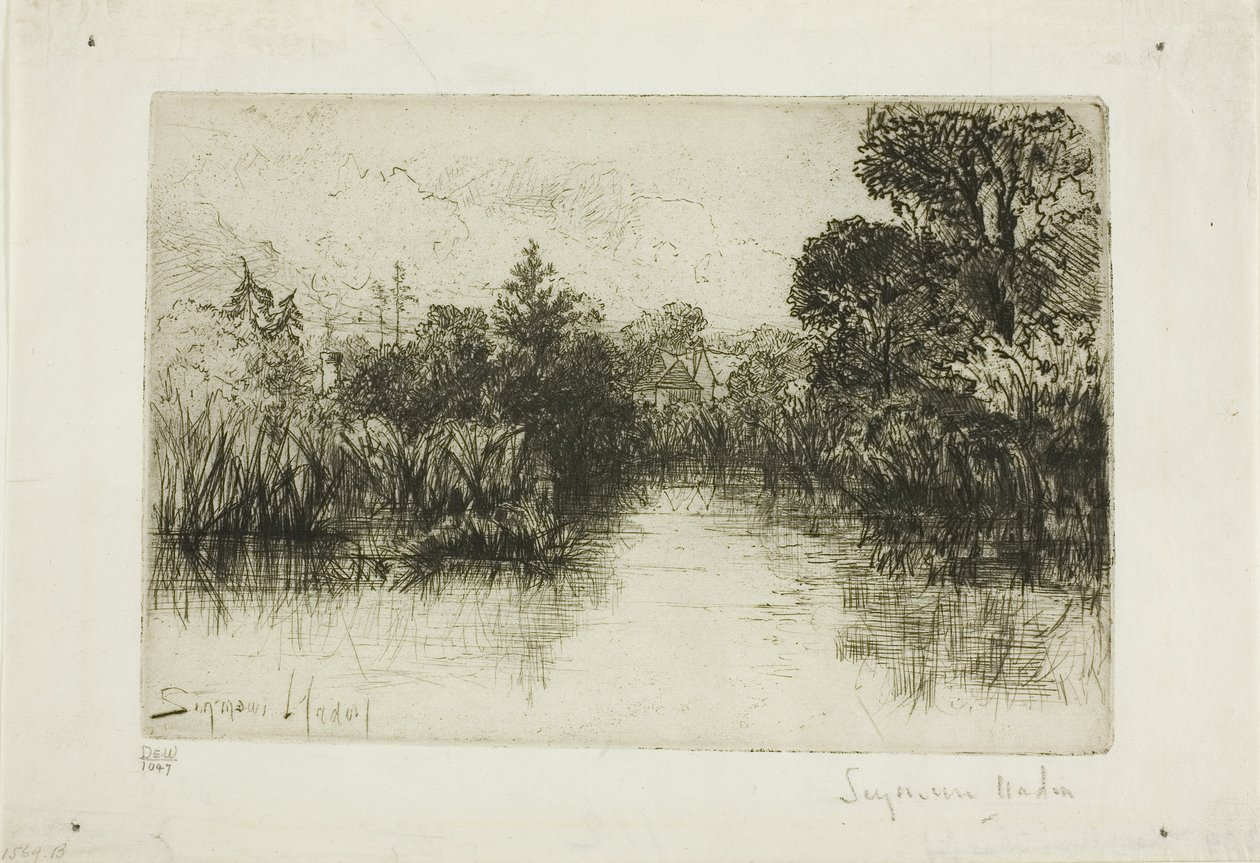 Shere Mill Pond, No. I (malý talíř) od Francis Seymour Haden