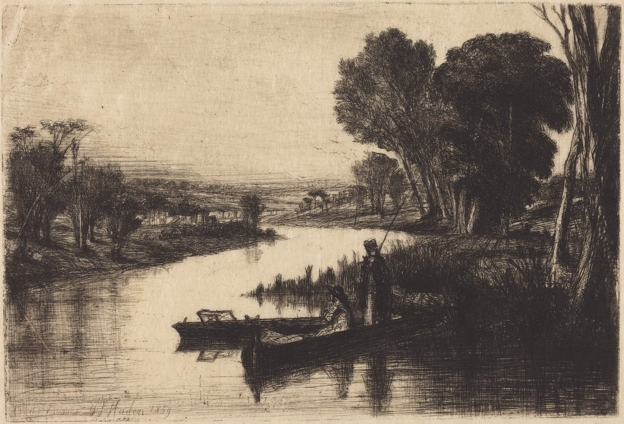 Rybáři na Temži od Francis Seymour Haden