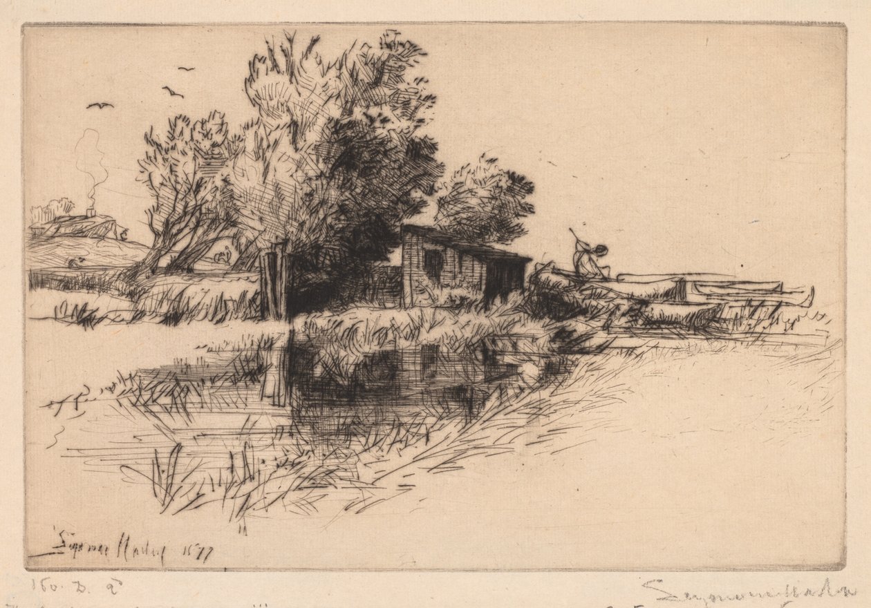 The Little Boathouse od Francis Seymour Haden