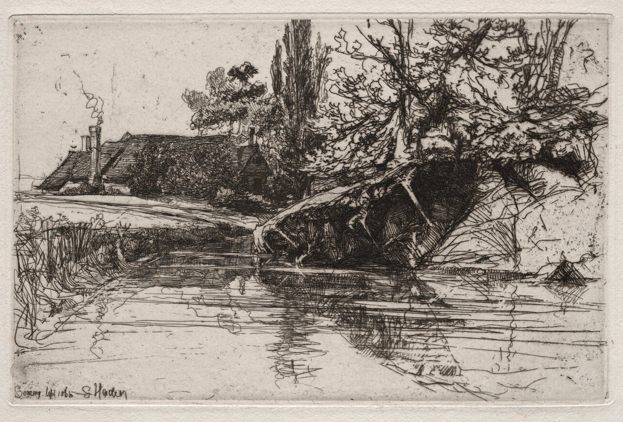 Dům u příkopu, 1865. od Francis Seymour Haden