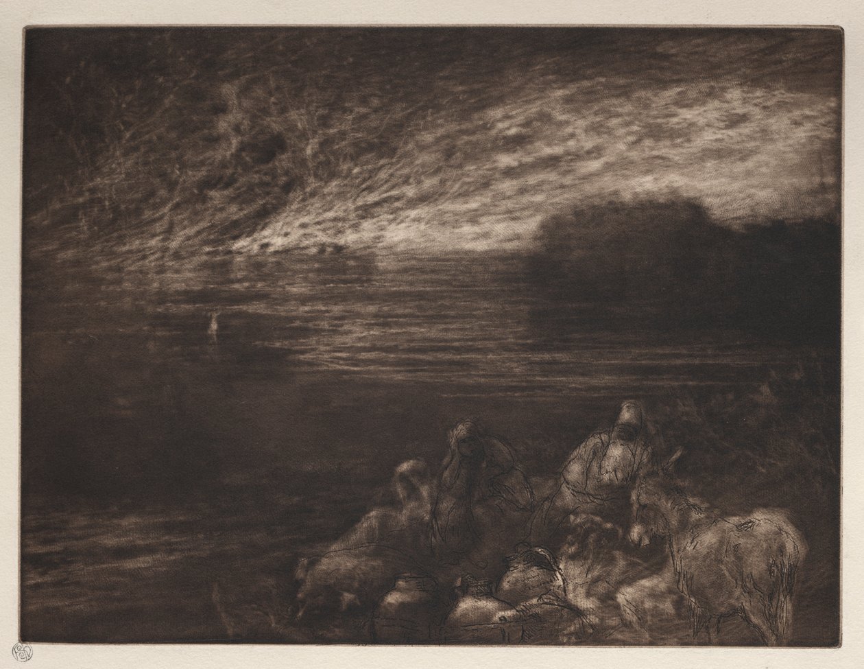 Solný sloup od Francis Seymour Haden