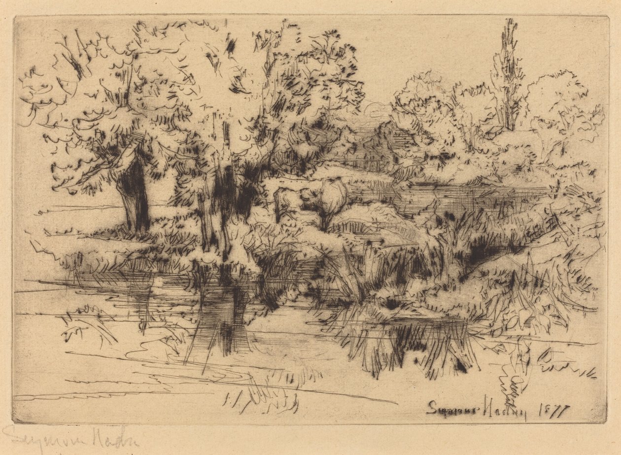 Tři krávy od Francis Seymour Haden