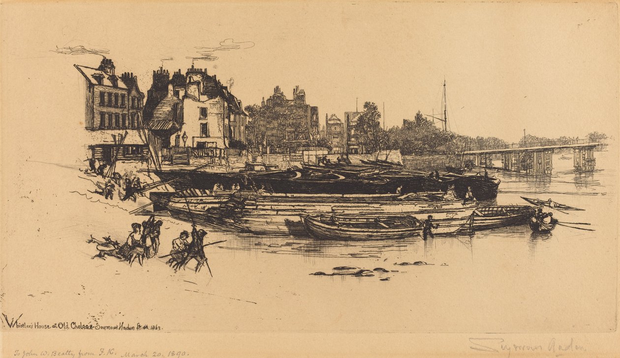 Whistlerův dům, Old Chelsea od Francis Seymour Haden