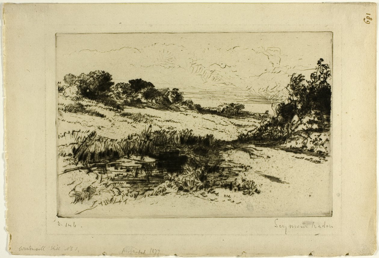 Windmill Hill, č. I od Francis Seymour Haden