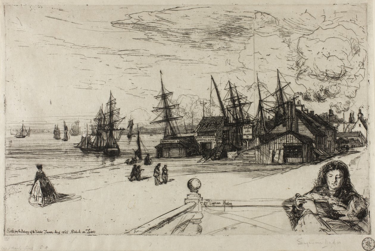 Yacht Tavern, Erith, 1865 od Francis Seymour Haden