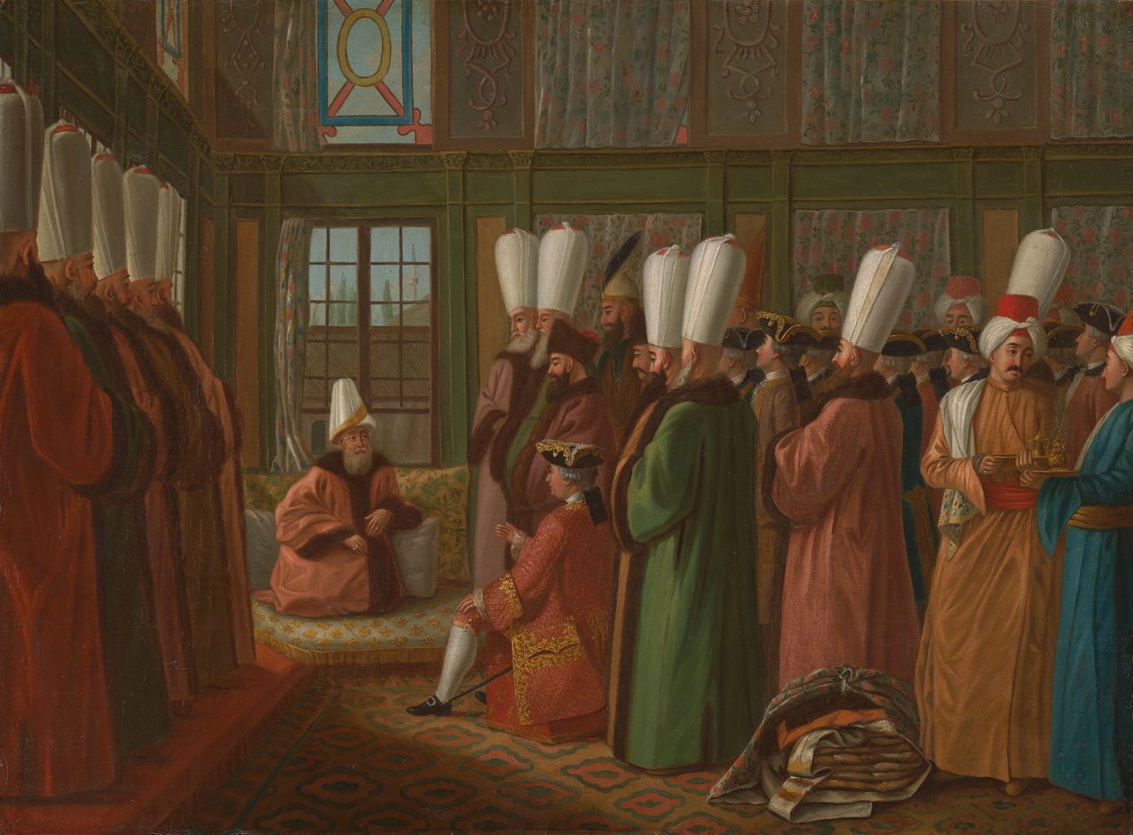 Velký vezír dává audienci anglickému velvyslanci od Francis Smith