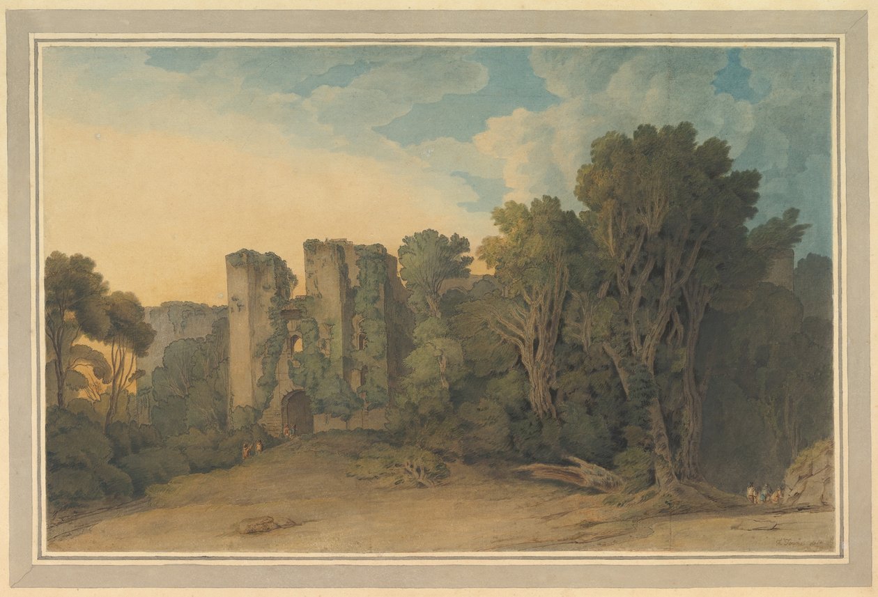 Hrad Berry Pomeroy v Devonu od Francis Towne