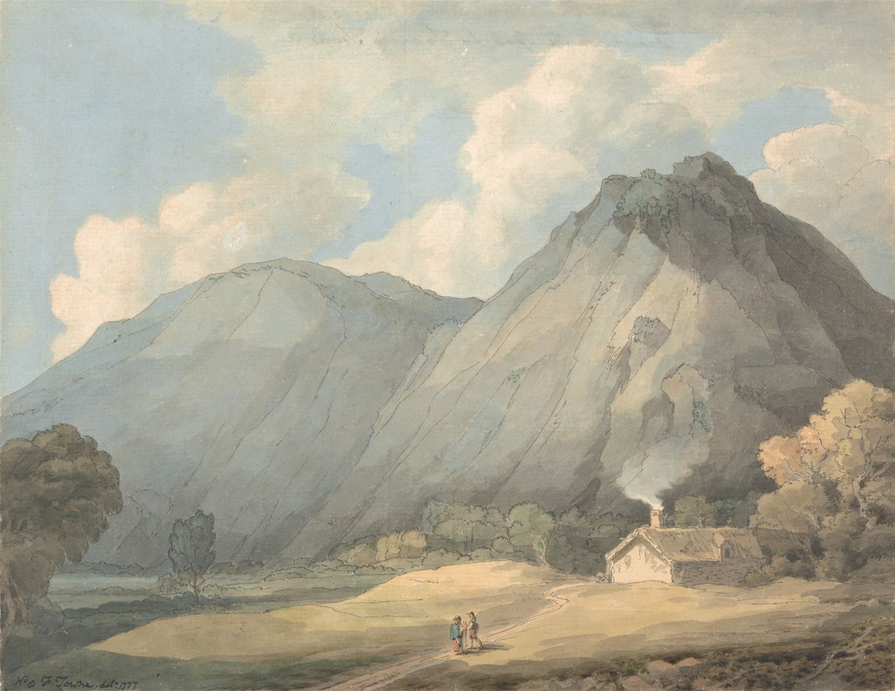 Craig yr Aderyn, nedaleko Llanfihangel-y-Pennant od Francis Towne