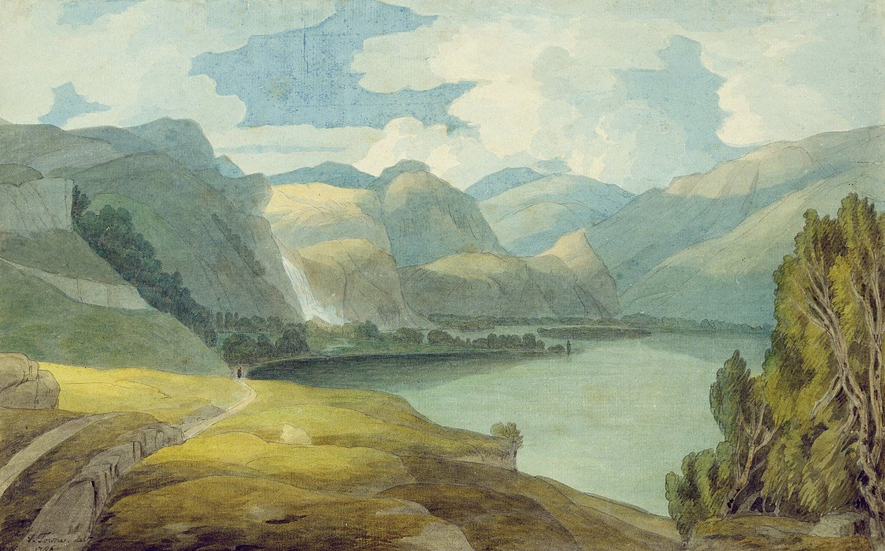 Derwentwater při pohledu na jih od Francis Towne