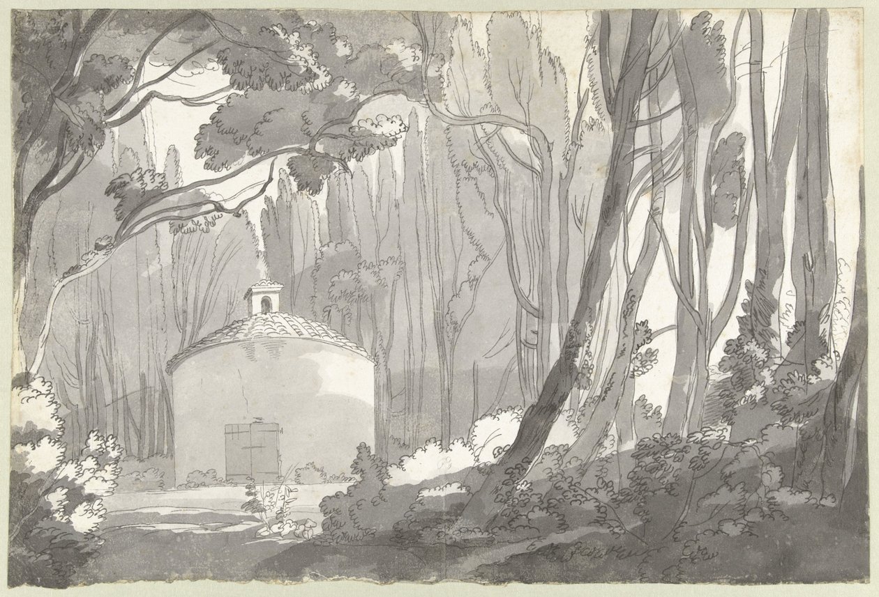 V parku van de Villa Mondragone ve Frascati od Francis Towne