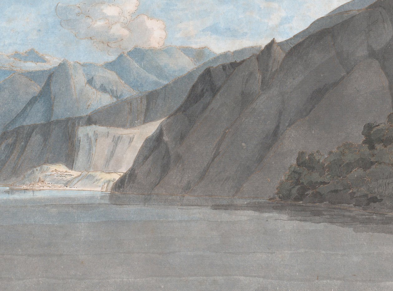 Pohled na jezero Como s Monte Leoni, 27. srpna 1781. od Francis Towne