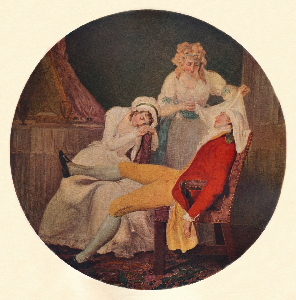 Lady Easys Steinkirk: A Scene from The Fearless Husband od Colley Cibber Act V, Scene 5, 193 od Francis Wheatley
