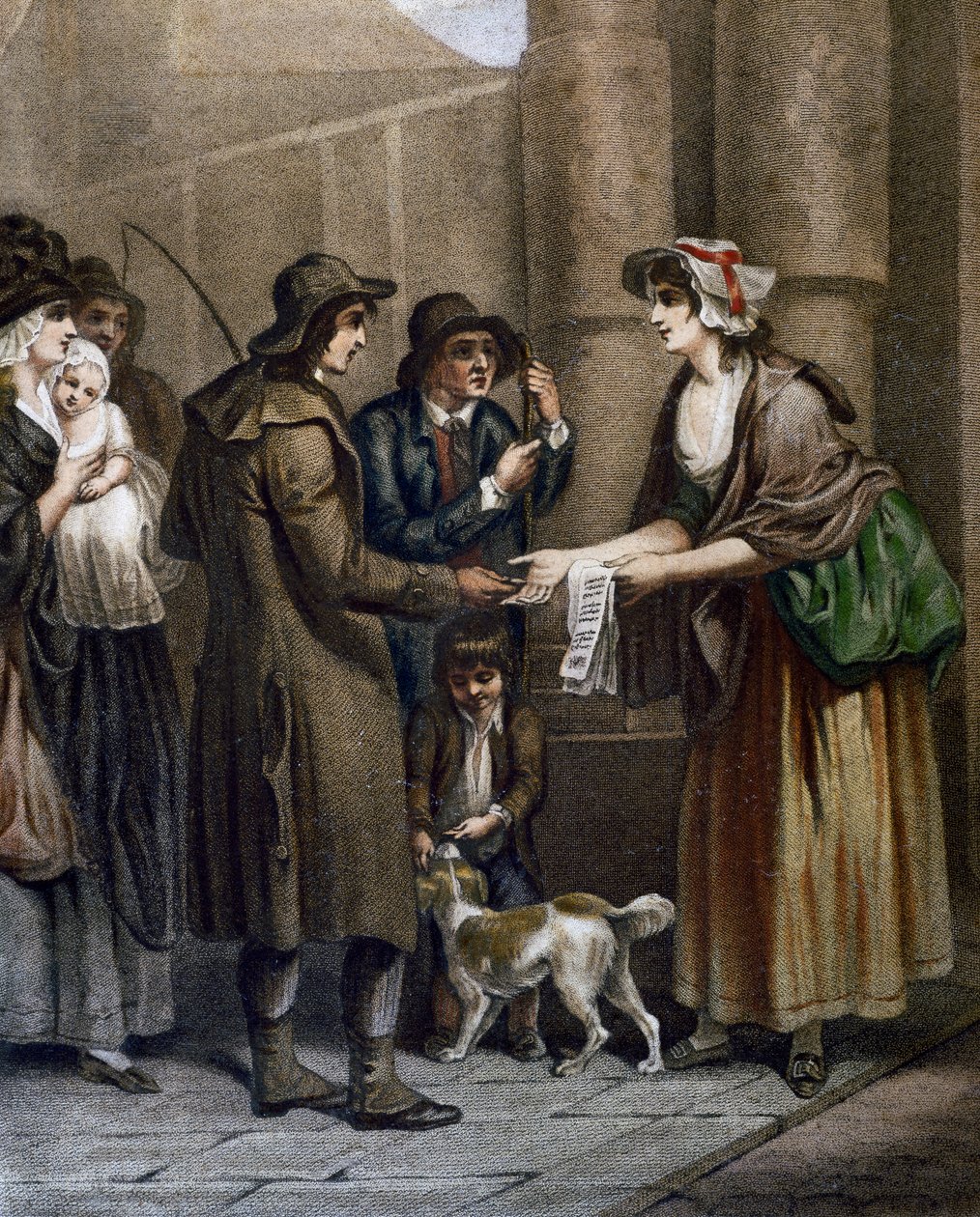 Prodejce hudebních partitur pro nové písně, rytina Francis Wheatley (1747-1801) z Cries v Londýně, Spojené království od Francis Wheatley