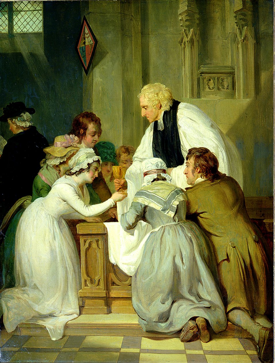 Přijímání (olej na plátně) od Francis Wheatley