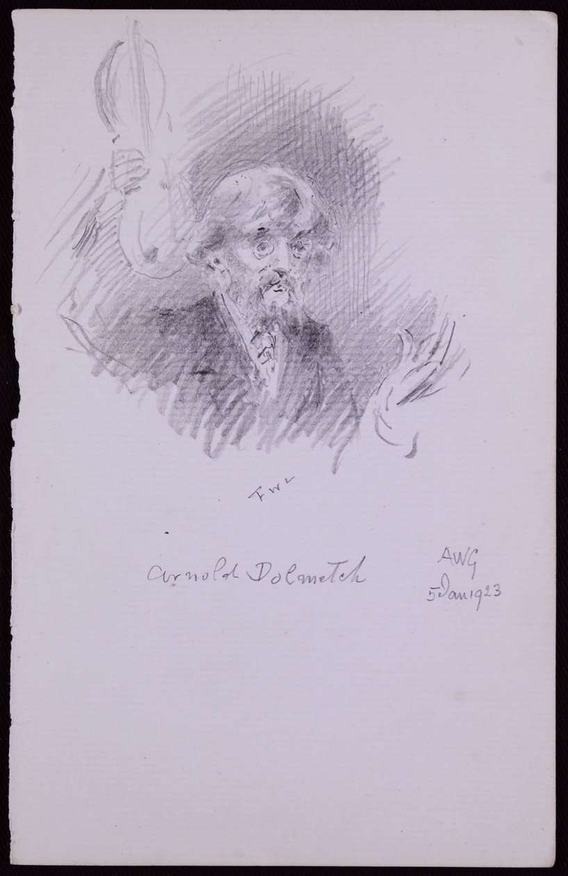 Portrét Arnolda Dolmetsche od Francis Wilfred Lawson