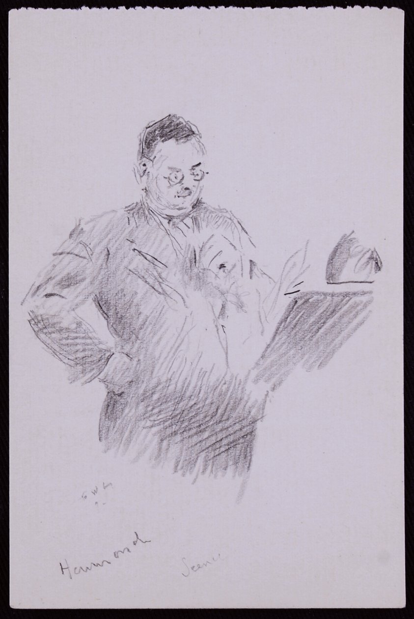 Portrét Aubrey Hammond, kolem roku 1934 (tužka na papíře) od Francis Wilfred Lawson