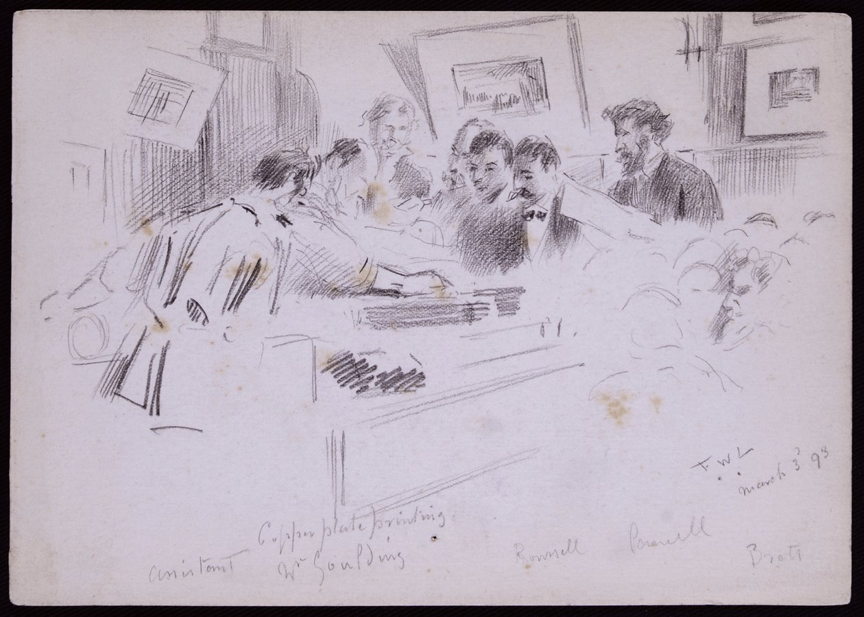 Portrét F. Demonstrace Gouldinga od Francis Wilfred Lawson