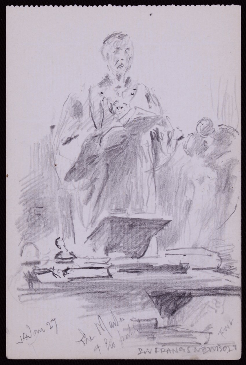 Portrét Francise Newbolta od Francis Wilfred Lawson