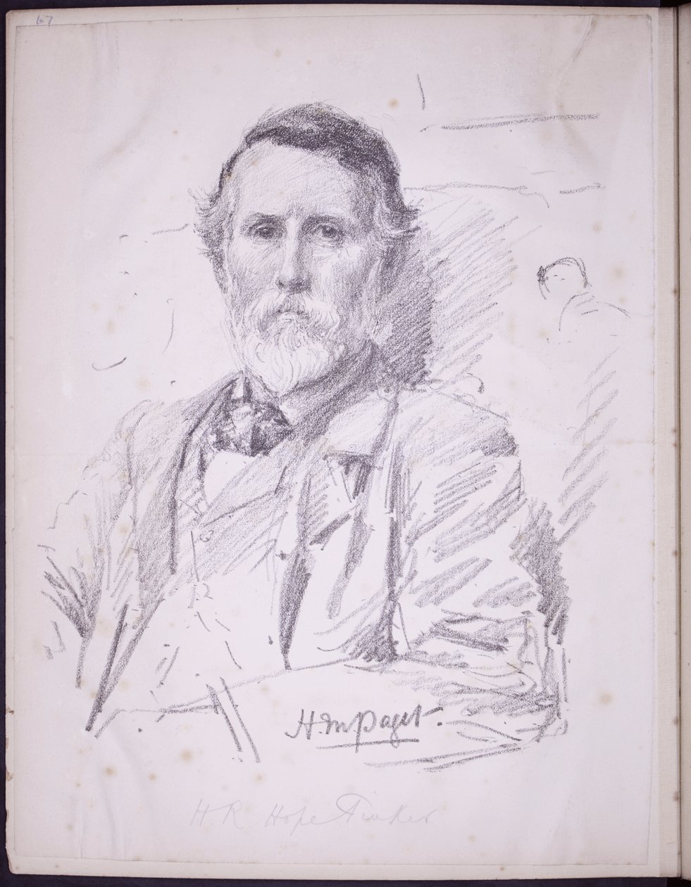 Portrét Hope-Pinker HR, cca 1900 (tužka na papíře) od Francis Wilfred Lawson