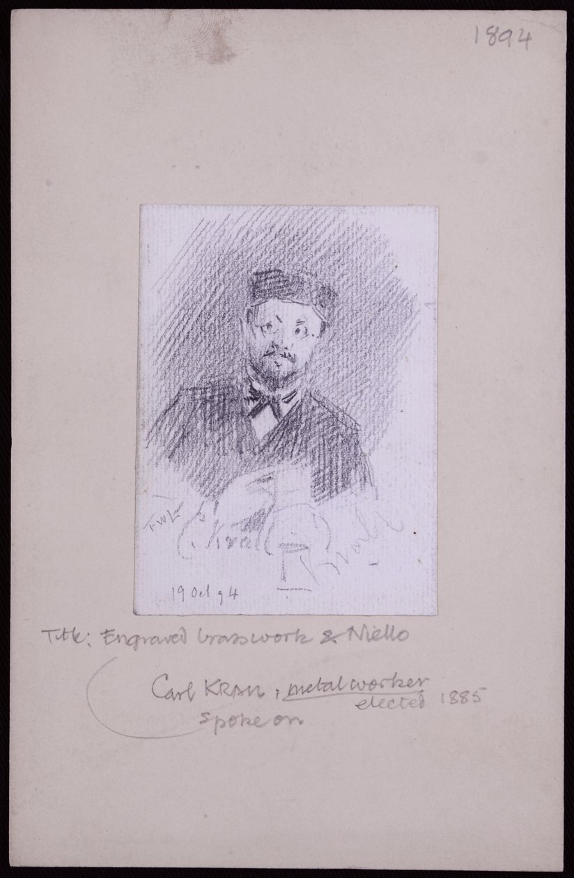 Portrét Karla Kralla od Francis Wilfred Lawson