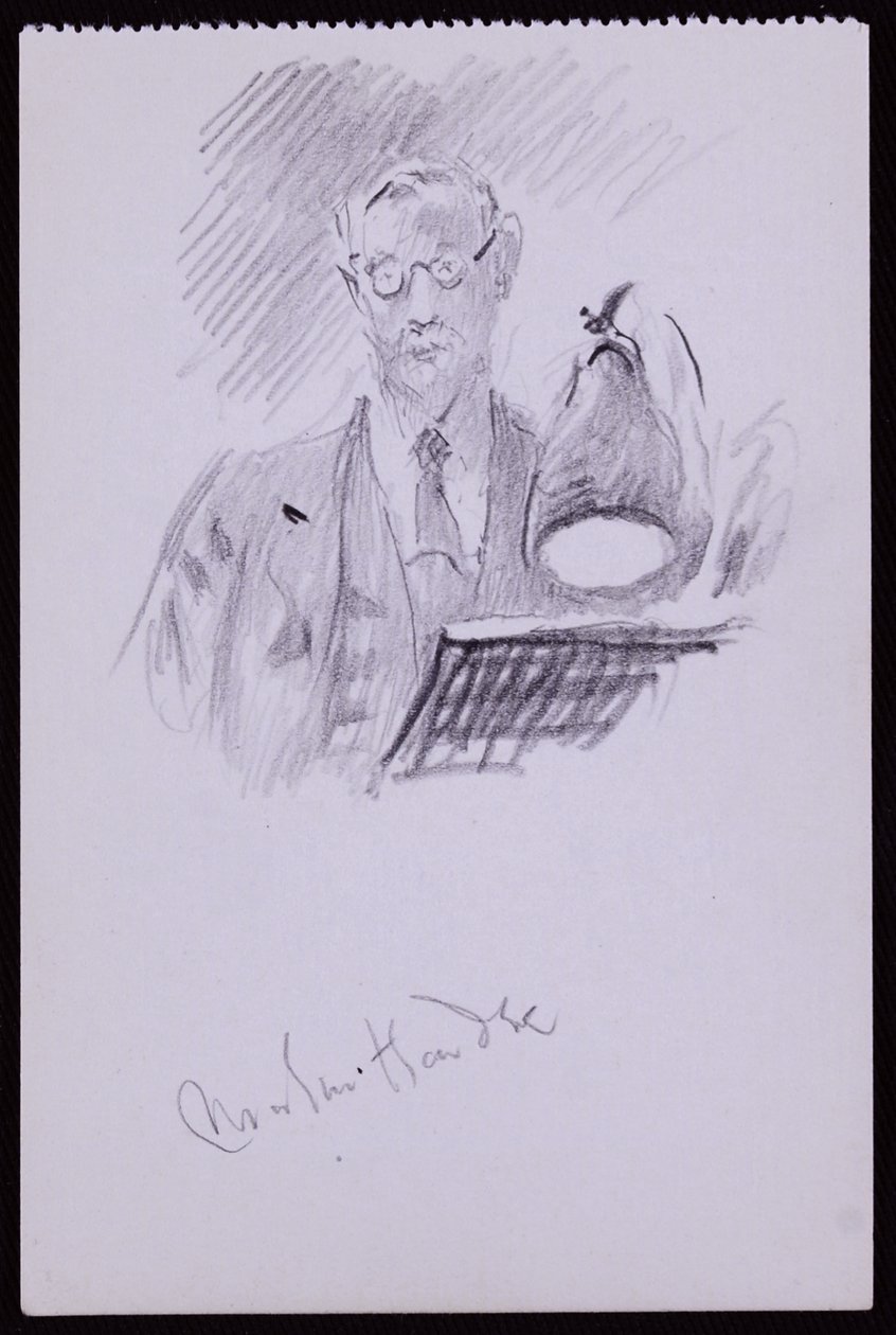 Portrét Martina Hardieho, kolem roku 1931 (tužka na papíře) od Francis Wilfred Lawson