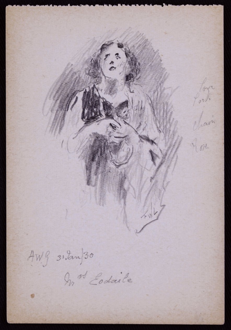 Portrét paní Arundel Esdaile od Francis Wilfred Lawson