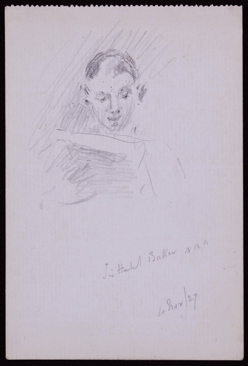 Portrét sira Herberta ARA Bakera od Francis Wilfred Lawson